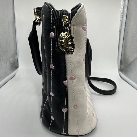 Luv Betsey by Betsey Johnson Quilted Heart Dome Satchel Crossbody Bag Purse - Picture 6 of 13